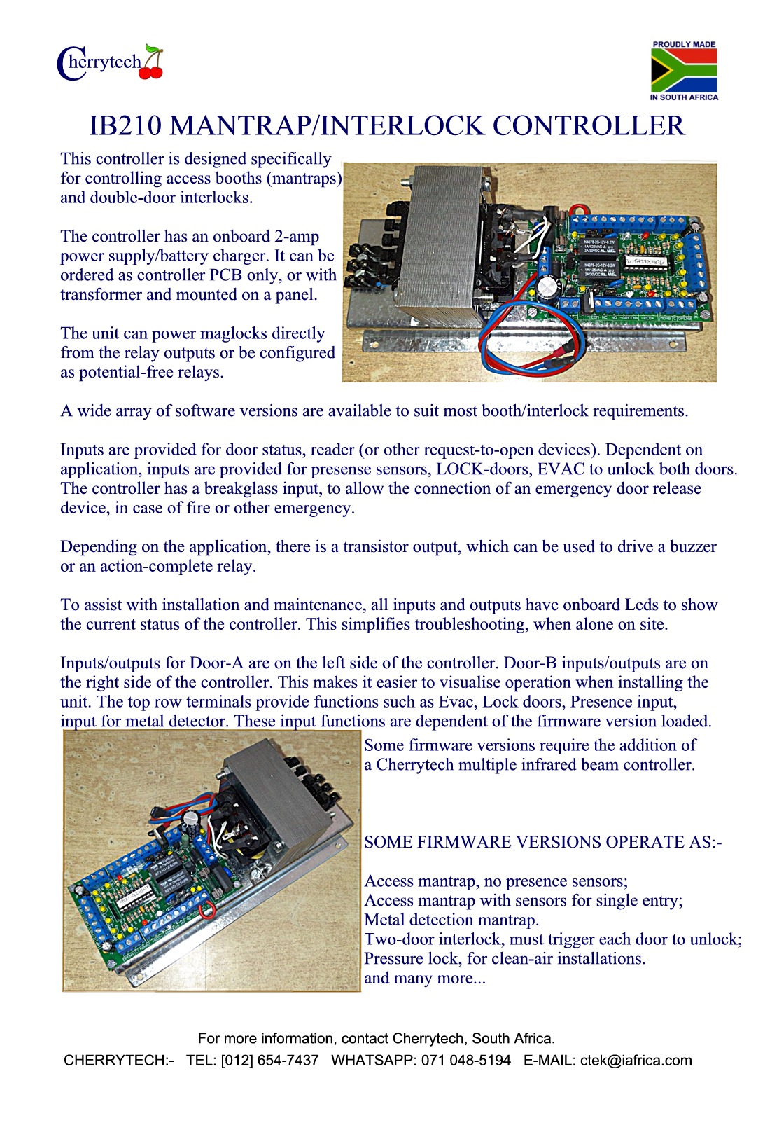 IB210_MANTRAP_&_INTERLOCK_CONTROLLER